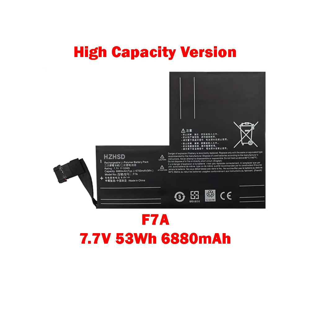 F7A 7.7V 5200mAh F7G 7.74V 6470mAh Genuine Original Li-polymer Laptop Battery For Steam Deck Lcd Handheld Gaming Mini Computer