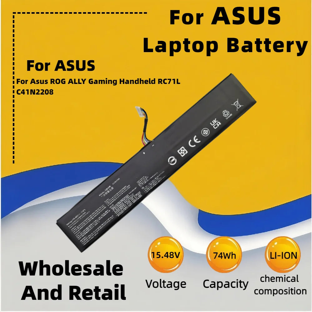 FRLESUI C41N2208 74Wh 77.4Wh Battery For ASUS ROG ALLY Gamin
