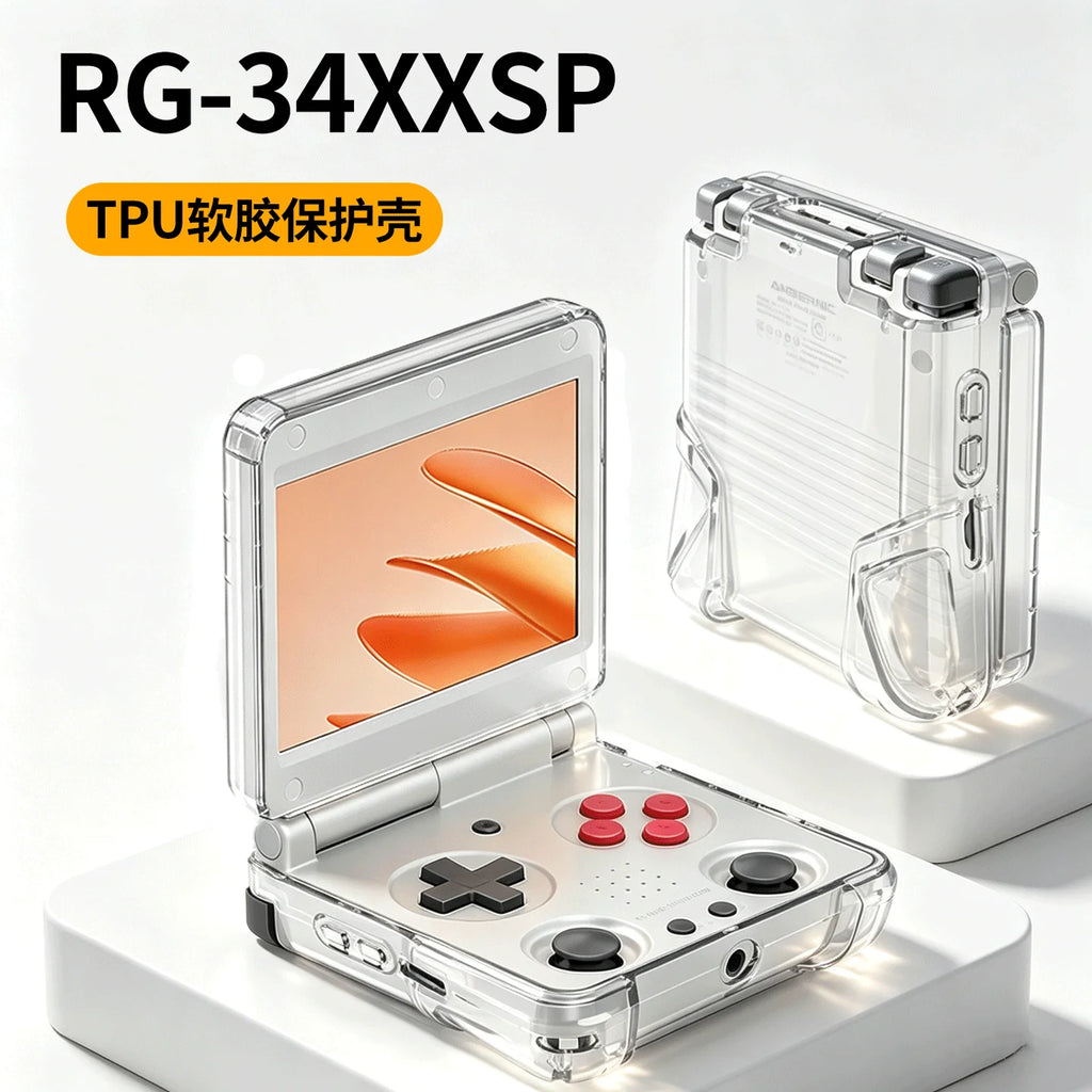 For Anbernic RG34XXSP TPU Protective Case Anti-slip Grip Han