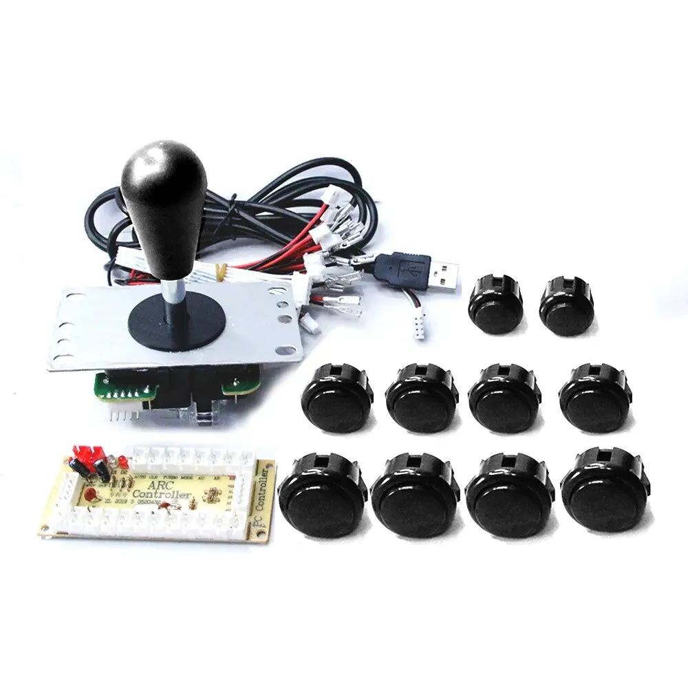 Copy SANWA Game Machine Arcade Console DIY Kit 8 Way Joystick Push Buttons For PC Raspberry Pi Zero Delay USB Board Controller