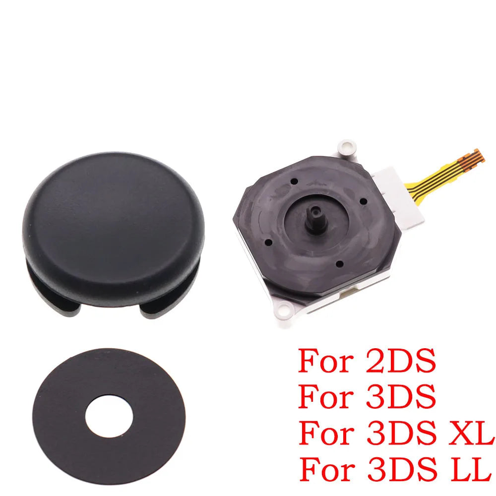 1set Plastic Hard Thumbstick Thumb Stick Joystick + Cap + Pa