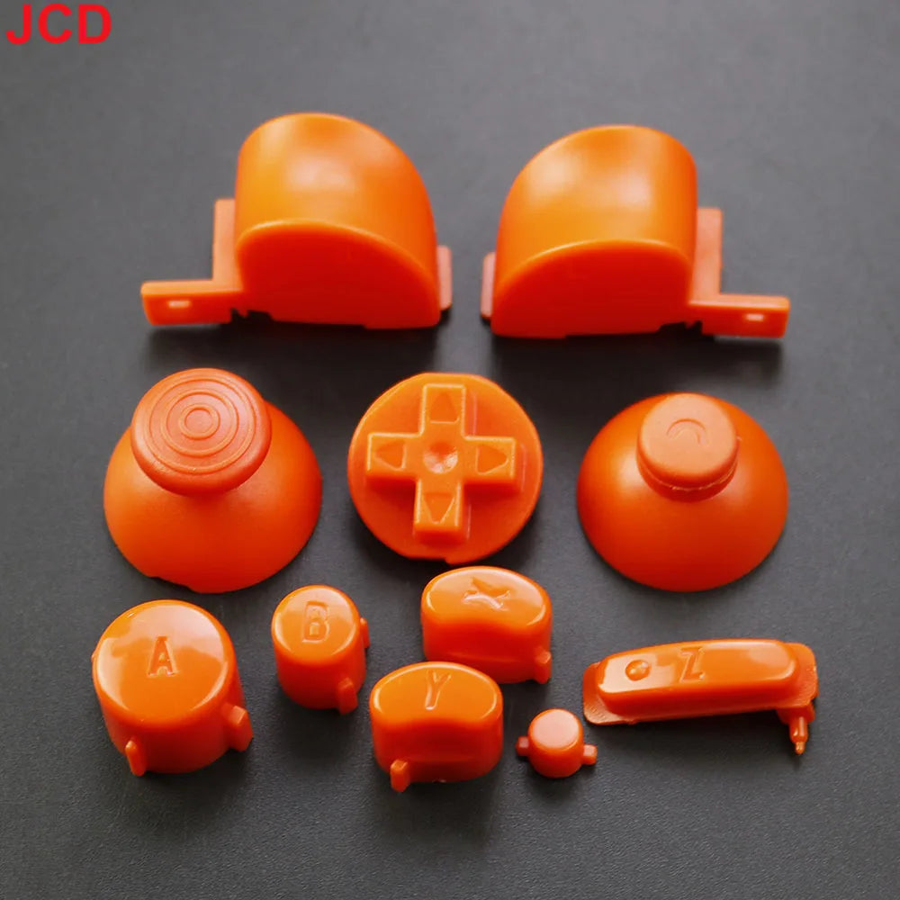 JCD 1Set Full Set L R ABXY Z Keypads Buttons With 3D Thumbsticks Caps For GameCube For NGC D Pads Power ON OFF Buttons Replace