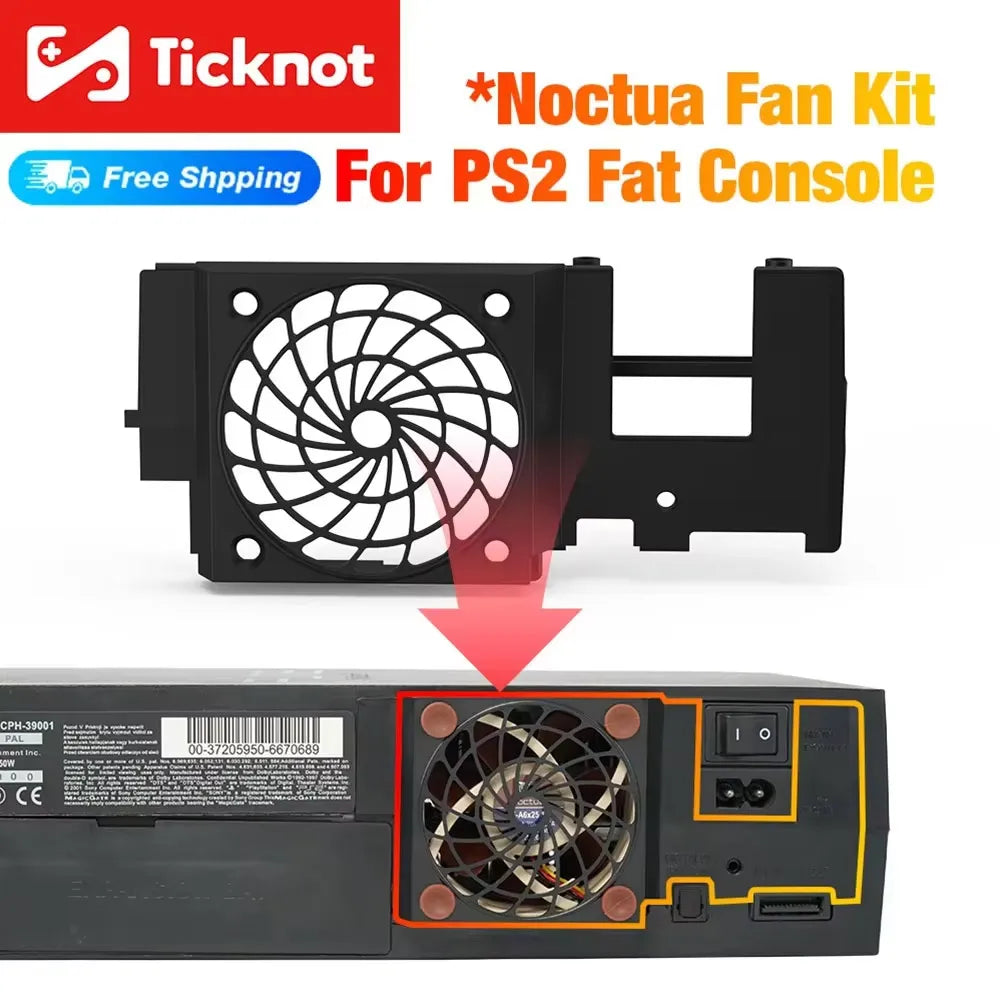 TicKnot 5V Silent Upgrade Fan Bracket For Playstation2 Fat C