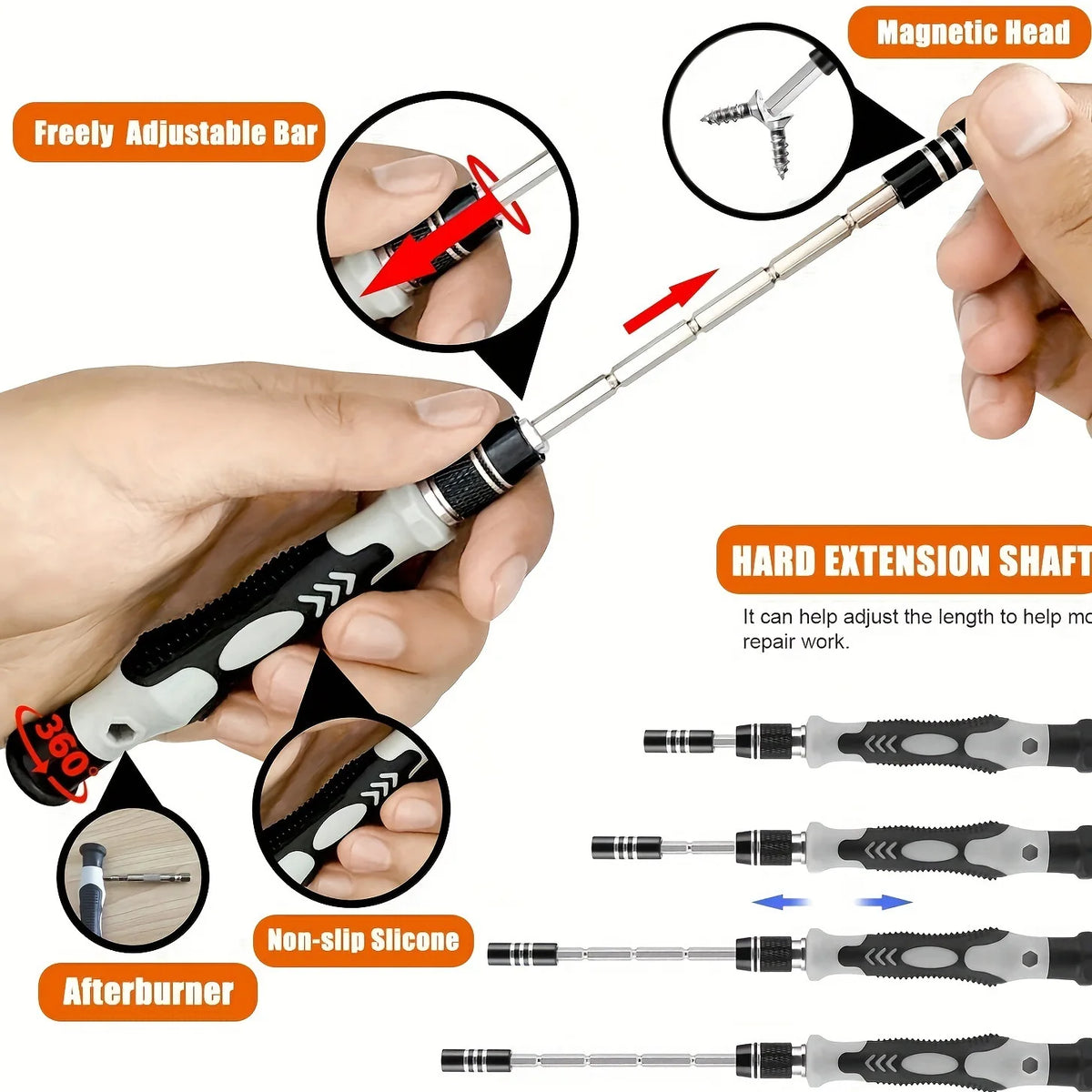 115 in 1 Precision Screwdriver Set Magnetic Micro Drill Bits
