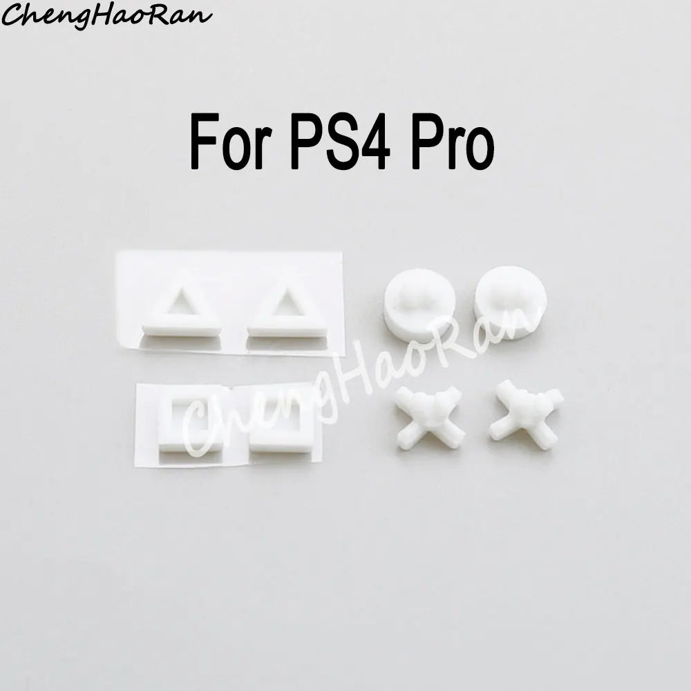 1 Set White or Black Silicone Bottom Rubber Pads For PS4 Slim Pro Console Housing Case Anti-slip Pads Replace