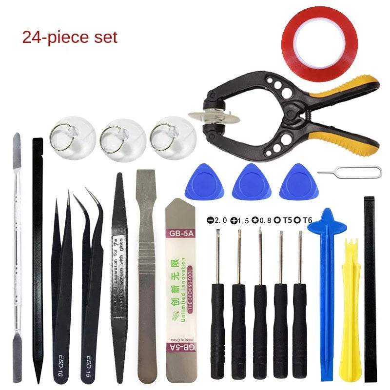 22/24/26 IN 1 Screen Opening Mobile Phone Kit Tweezers Screwdrivers Disassemble for iPhone Samsung Remove Screen Repair Tool