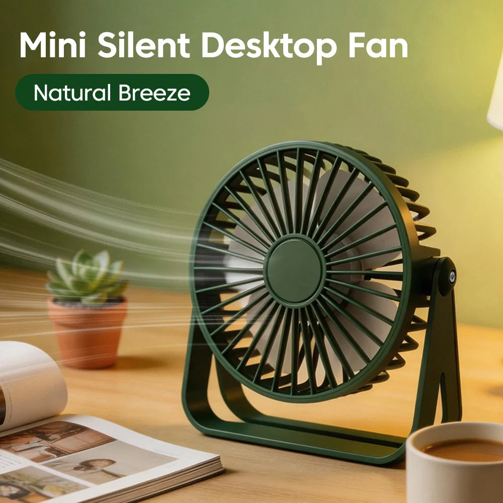 Desk Fan Portable Mini USB Rechargeable Fan Ultra Quiet Suit