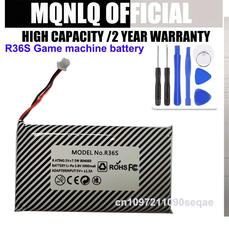 R36S Battery For Open source console R36S Game machine 3.7V 