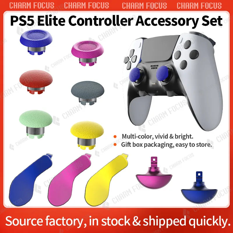 10-in-1 Plastic Thumbstick Joystick Cap for PS5 Edge Control