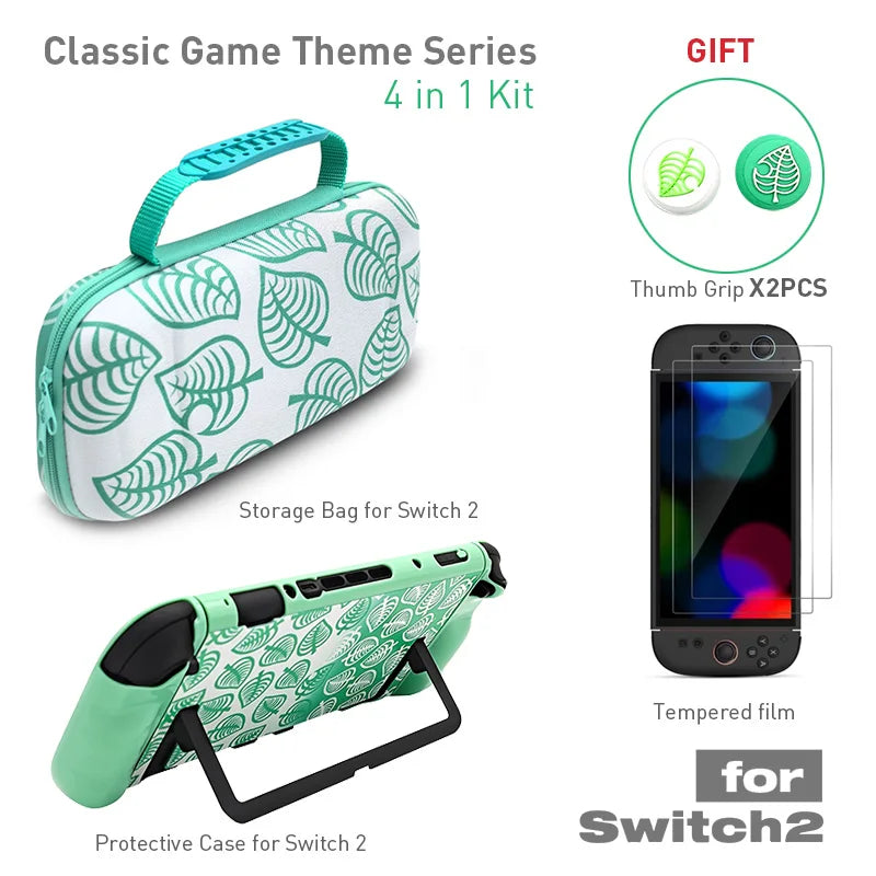 2025 Animal Theme Storage Bag for NS Switch 2 Protective Shell Cover Skin Carrying Case for NS Switch 2 Game Accessories