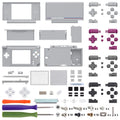 eXtremeRate Replacement Full Housing Shell for Nintendo DS Lite Case Cover W/Buttons Screen Lens for NDSL - SFC SNES Classic