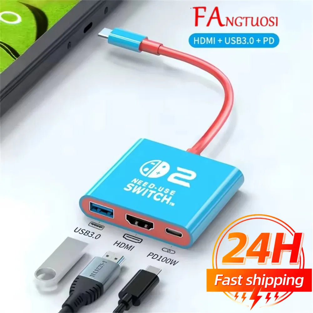 Docking Station for Switch 2 4K 60Hz TYPEC Hub with HDMI-com