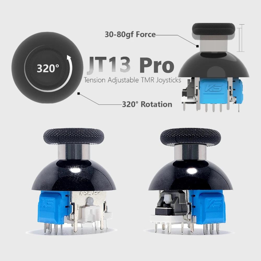 K-Silver JT13 Pro JT13-009 Tension Adjustable TMR Joystick A