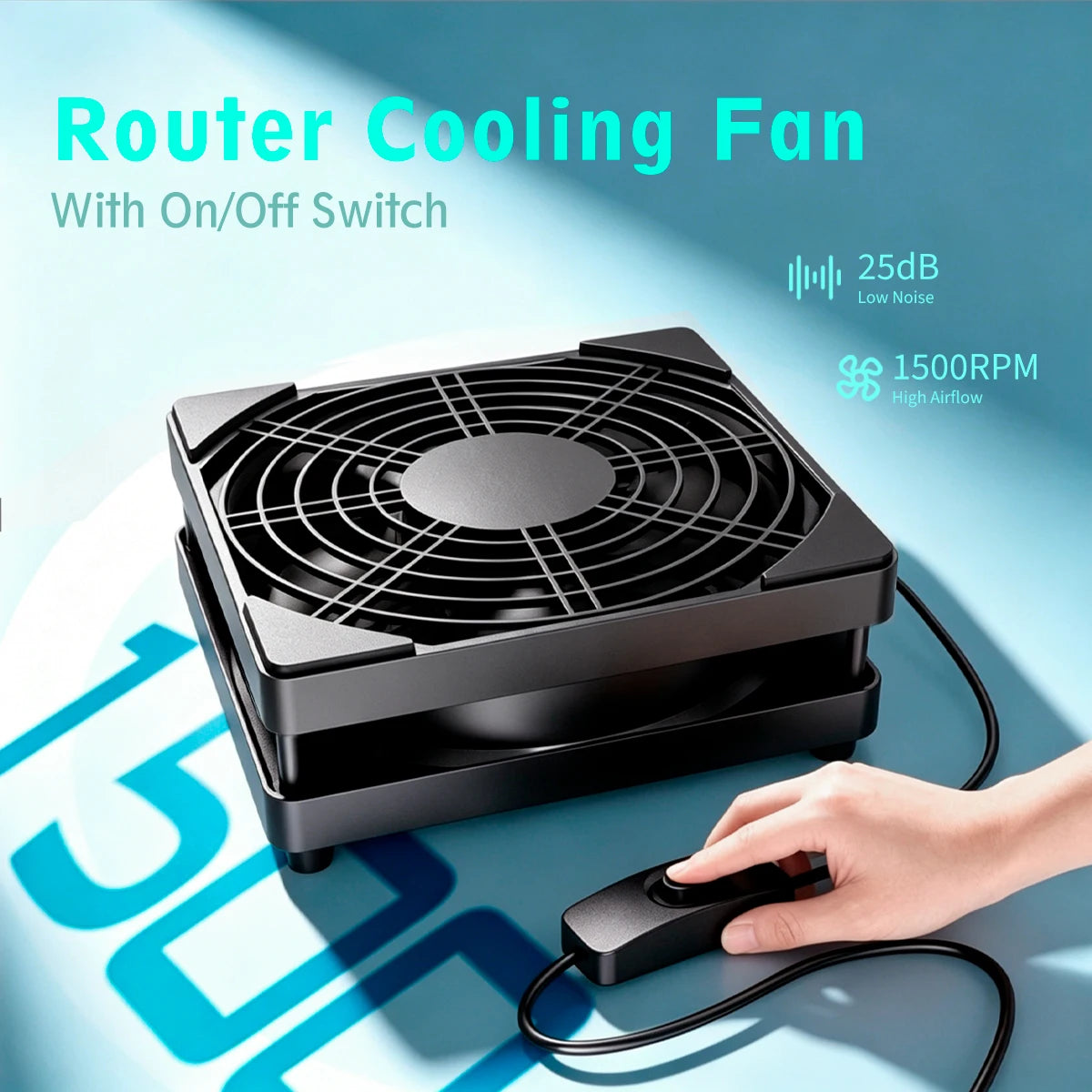 125mm USB Cooling Fan With On/Off Switch Silent Portable Coo