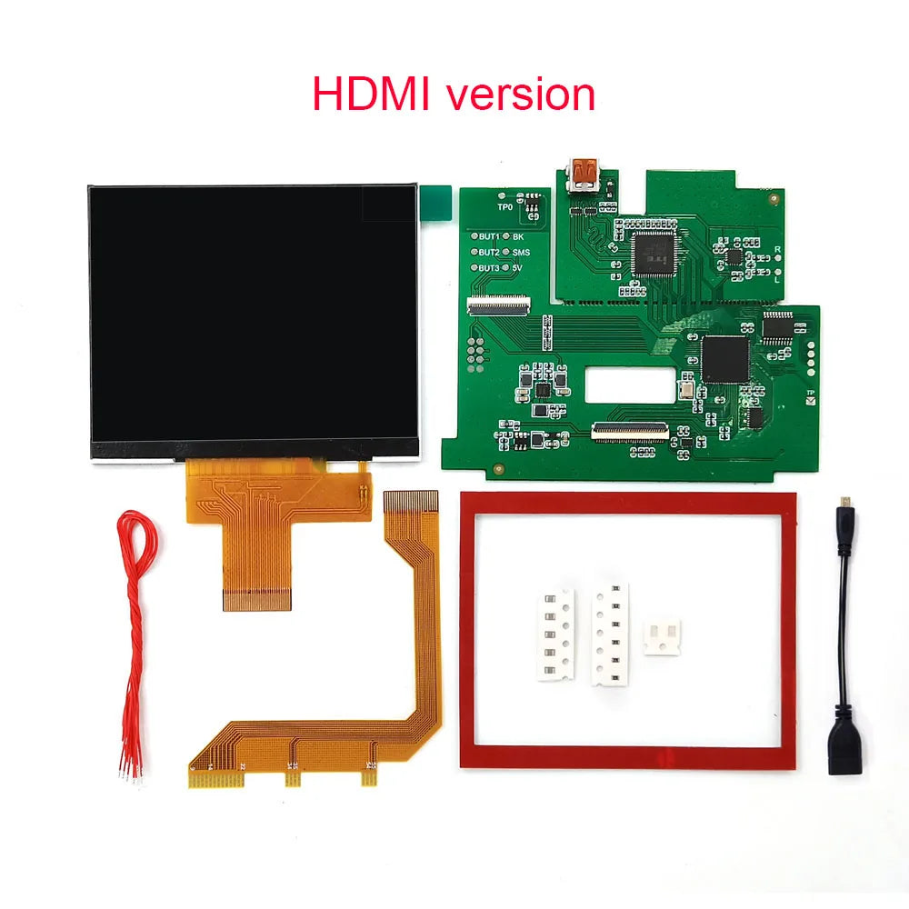 For Sega GG LCD Highlight Screen Kit 3.5 640 480 Retro Pixel HD IPS Backlight LCD Display For Game Gear Console TV HDMI Output