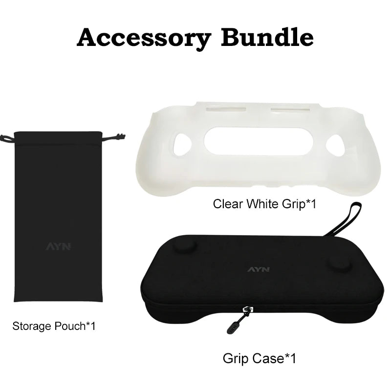For AYN Odin 3 TPU Grip Shell Original BAG Odin3 Game Console TPU Grip Case Stand Holder With Carry Bag Accessories