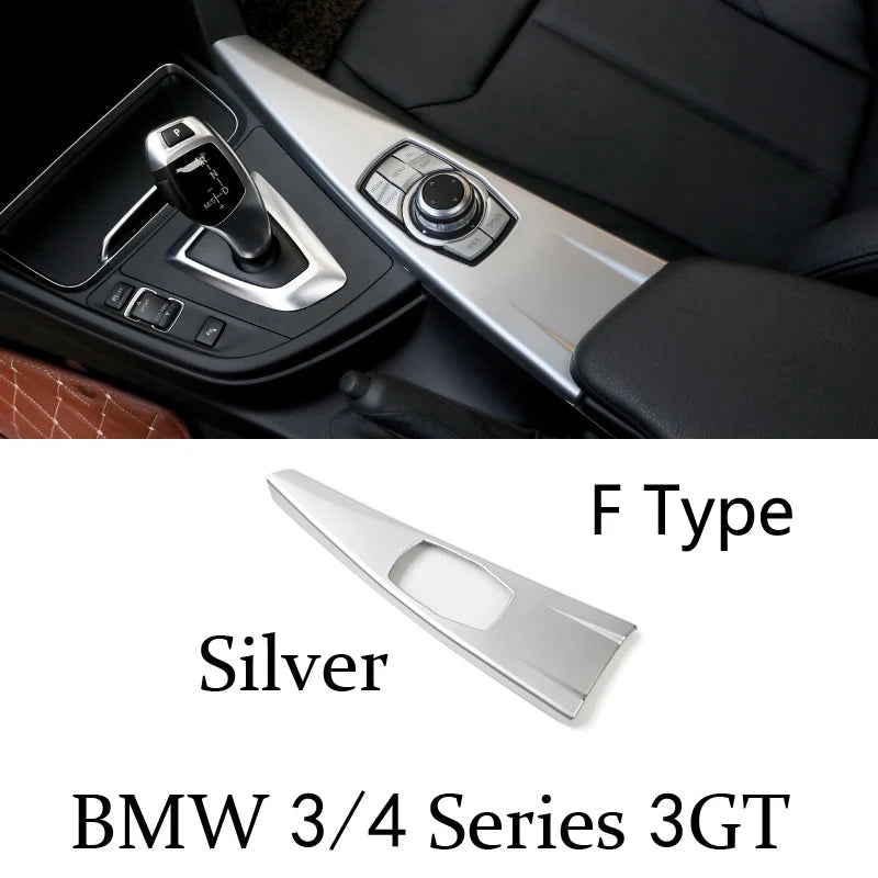Chrome Car Styling CD Panel Switch Button Cover Sticker Trim For BMW 3 4 Series F30 F32 F34 F35 F36 320i 318i Inner Accessories