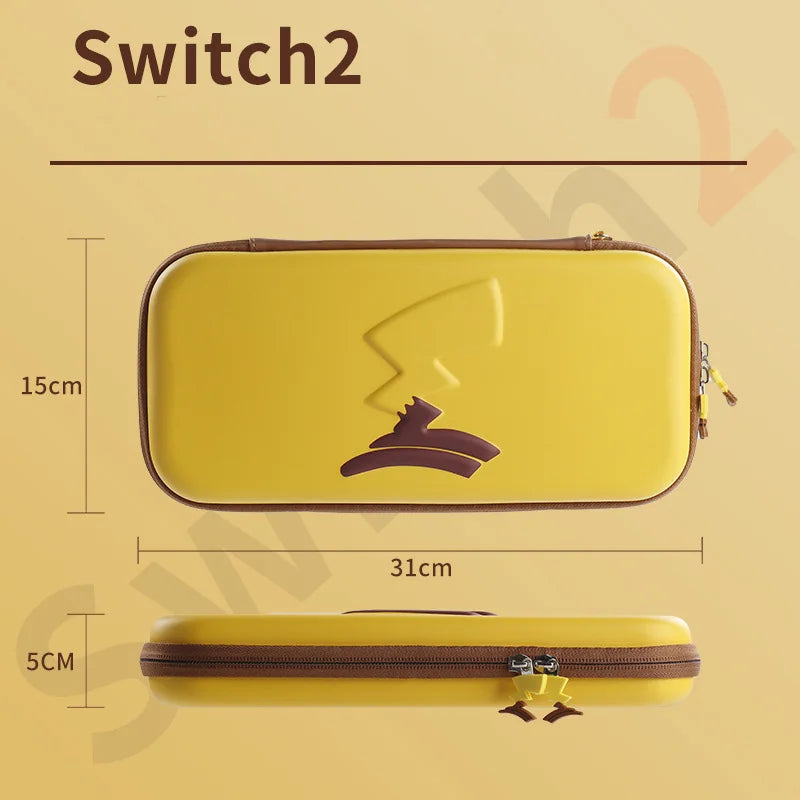 Cartoon Pikachu Storage Bag for Nintendo Switch 2 OLED NS Co