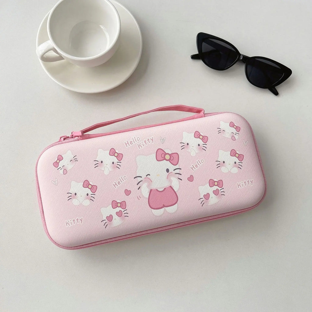 Cartoon Leather Switch2 Storage Bag Nintendo NS2 Game Console Hand-held Lanyard Bag Switch2 Storage Box