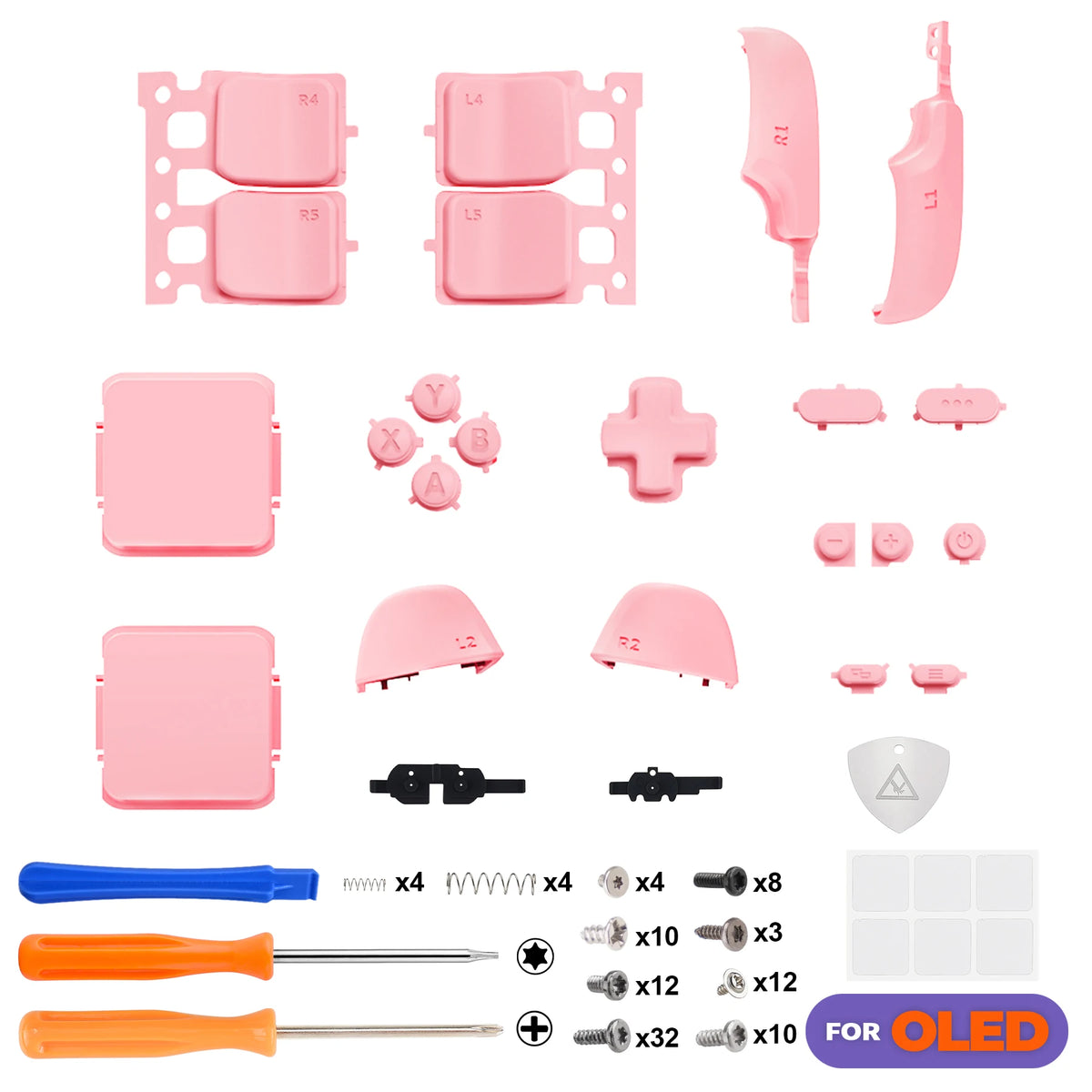 eXtremeRate Replacement Full Set Buttons for Steam Deck OLED DIY Custom ABXY D-pad Trackpad Bumpers Triggers Buttons with Tools