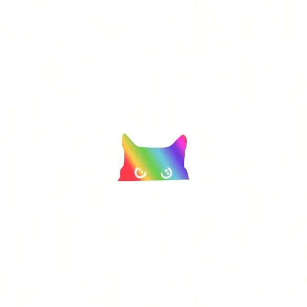 Cat Peeker Decal Car Decal Black Cat Peeker Sticker Blank Button Vinyl Decal Car Stickers Vinyl Stickers Eject Sticker