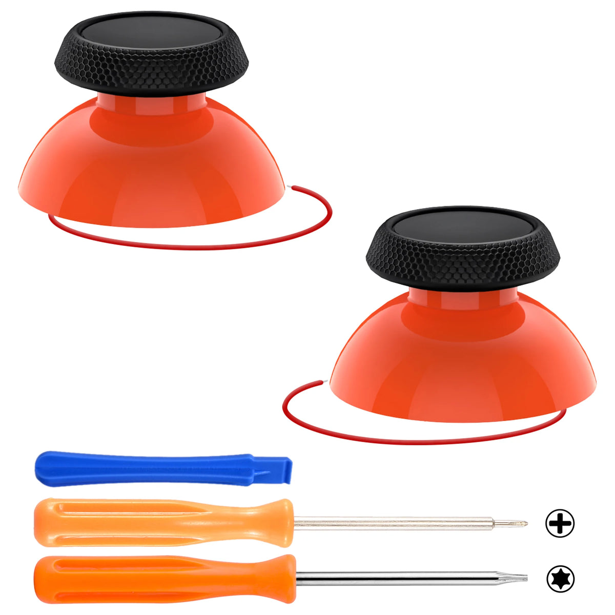 eXtremeRate Replacement Thumbsticks for Steam Deck LCD Analog Stick Joysticks Repair Kit for Steam Deck OLED - Black