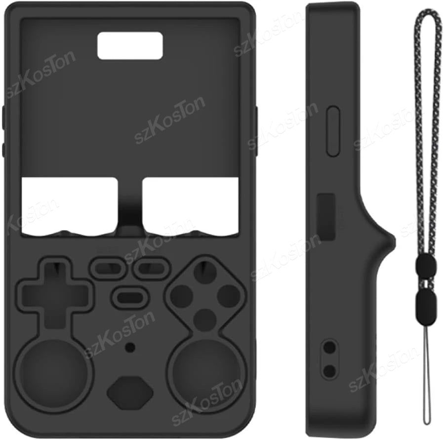 Silicone Protective Case For R36 Ultra Handheld Game Console Anti Fall Soft Shell Cover With Lanyard for R36 Ultra Accessories