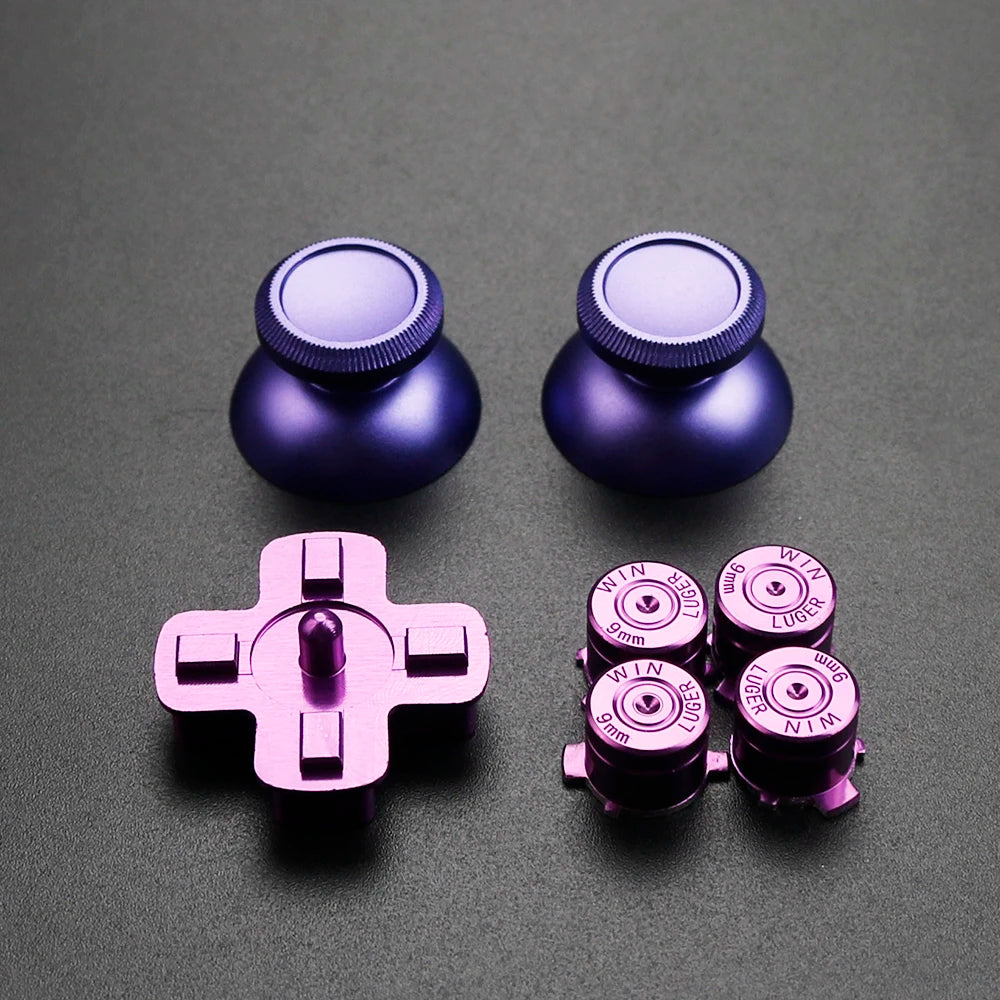 Metal Dpad ABXY Buttons for PS4 Controller Custom Replacement Aluminum Analog Stick Joystick for PS4 Game Accessories