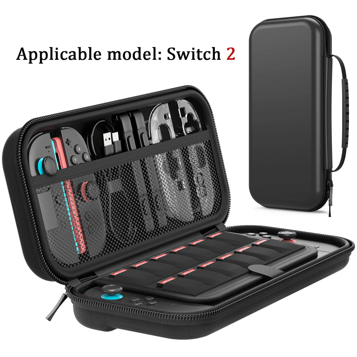For Switch 2 Case Portable Switch 2 Travel Case with Large S