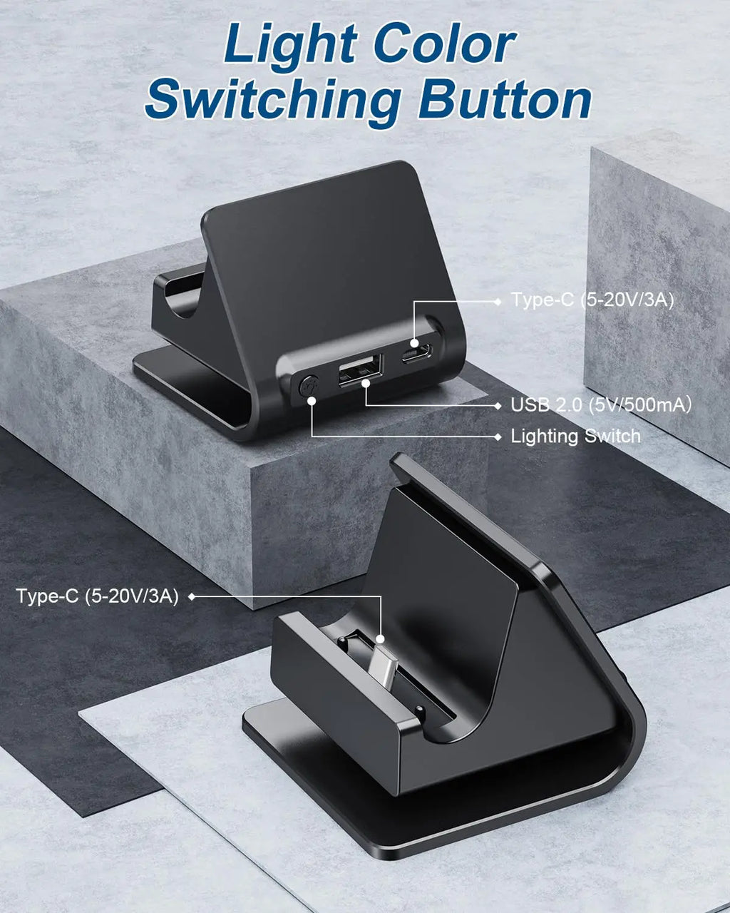 AOLION Fast Charging Adjustable RGB For Switch 2 Host Chargi