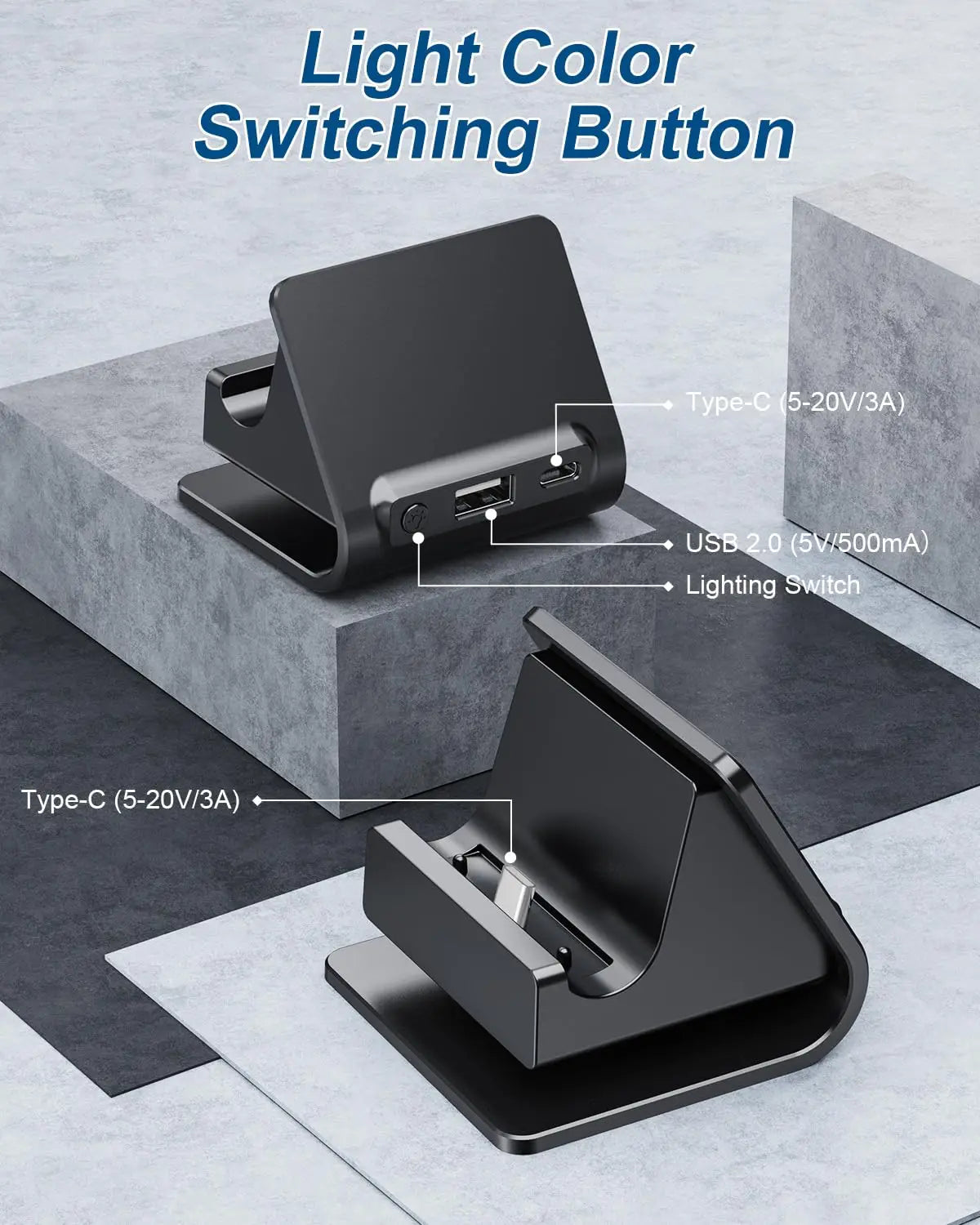 AOLION Fast Charging Adjustable RGB For Switch 2 Host Chargi