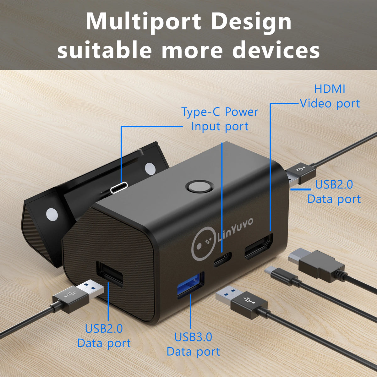 LinYuvo TV Docking Station for Switch/OLED 4K/1080P HDMI TV 