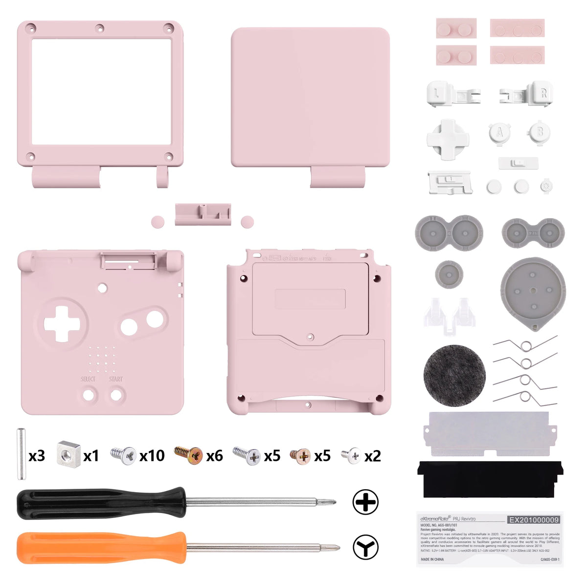 eXtremeRate IPS Ready Upgraded Custom Replacement Housing Shell for Gameboy Advance SP GBA SP for IPS & Standard LCD