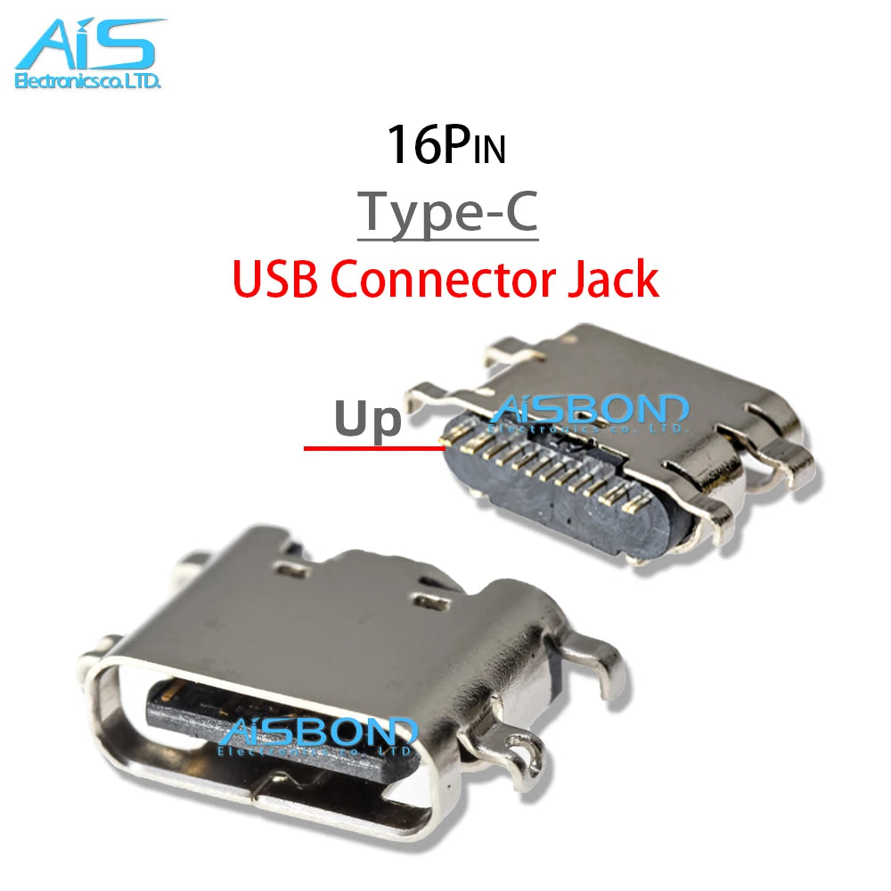 10Pcs/Lot Type-C USB Charging Port Jack socket charger Conne