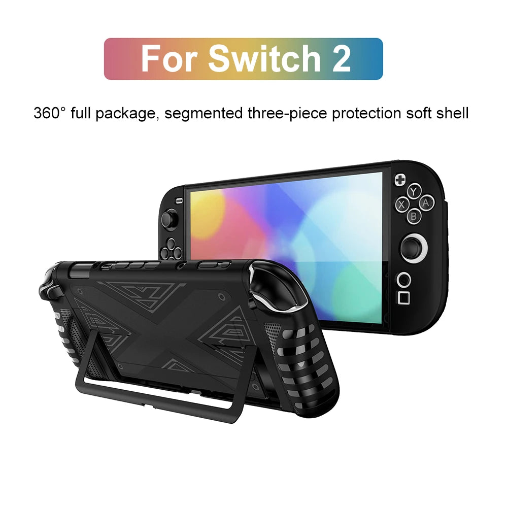 For Switch 2 TPU Case Console Ergonomic Handle Grip Cover Sh