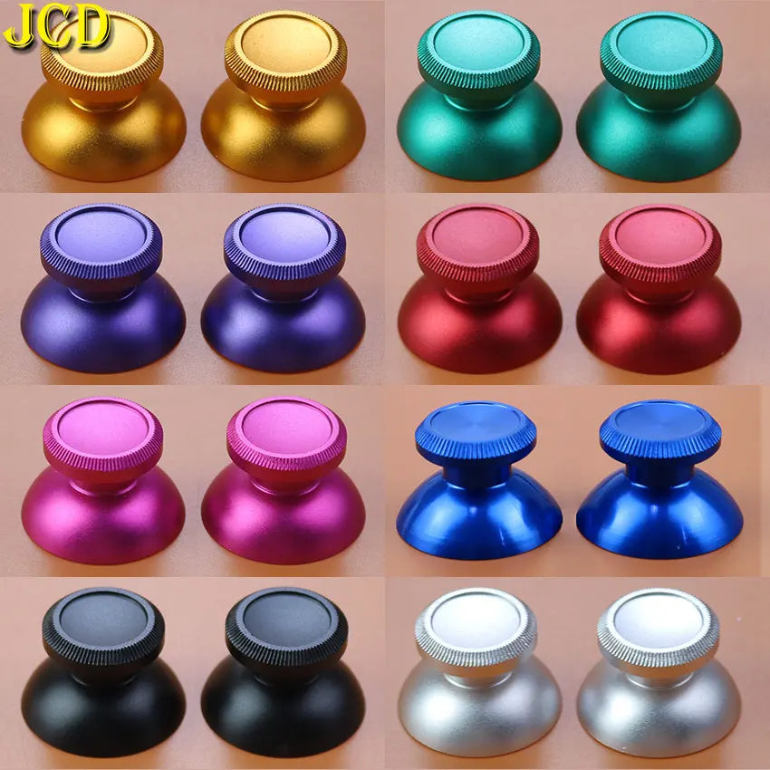 JCD 2PCS Metal Analog Joystick Thumb Stick Grip Cap For PS4 