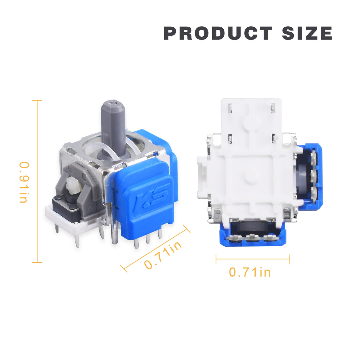 2Pcs Tmr Electromagnetic Induction Joystick Replacement 3D A