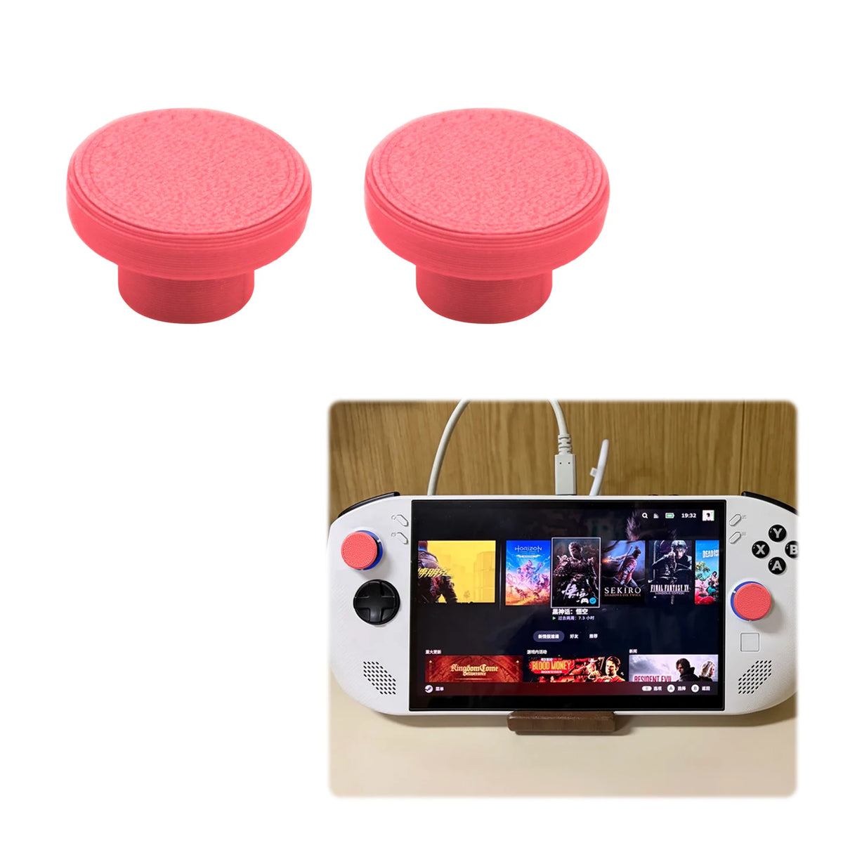 2Pcs Analog Thumb Stick Grip Cap For Legion Go S Controller Gamepad Rocker Caps Thumbstick Accessories