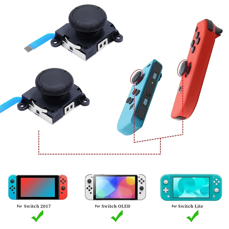 2pcs Replacement Joystick For Switch Original 3D Joystick An