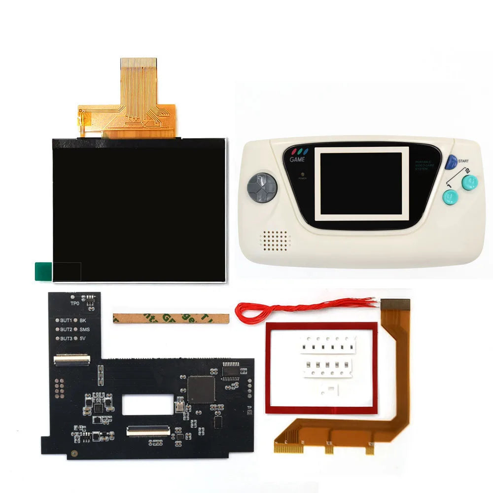 For Sega GG LCD Highlight Screen Kit 3.5 640 480 Retro Pixel HD IPS Backlight LCD Display For Game Gear Console TV HDMI Output