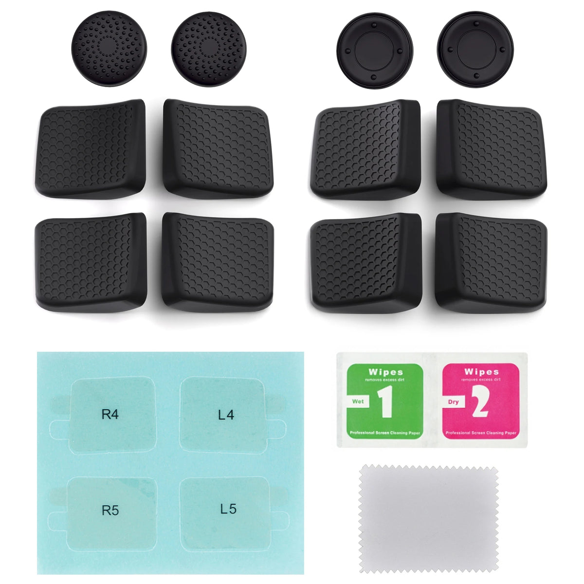 PlayVital Thumb Grip Caps for Steam Deck LCD & OLED Thumbsticks Grips for PS Portal Remote Player - Diamond Grain & Crack