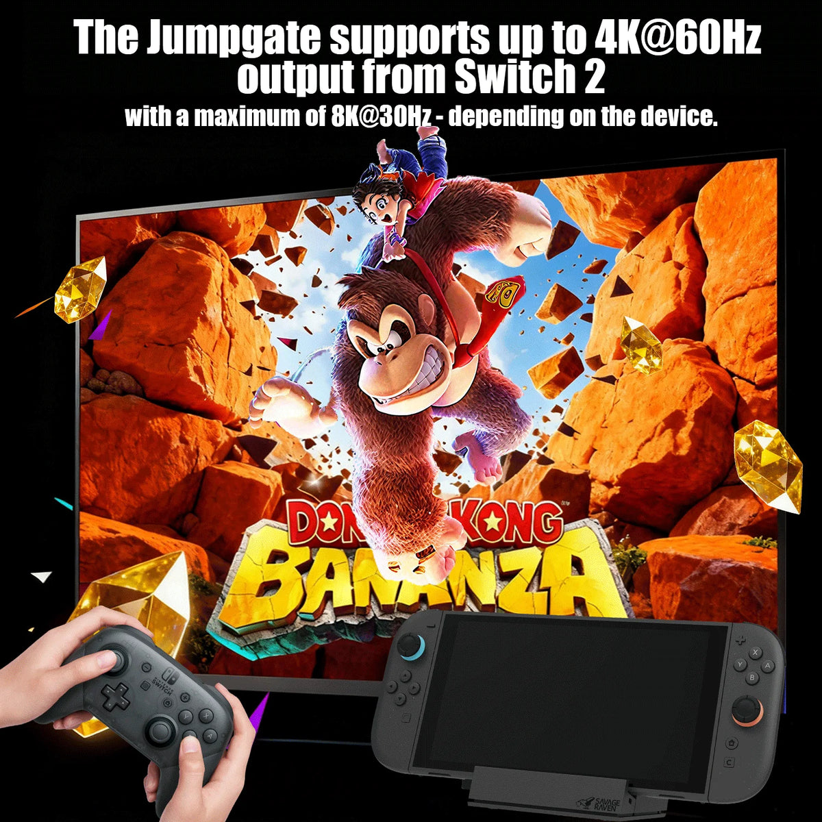 Savage Raven By Skull & Co. Switch2 Jumpgate Dock Pro for Ni