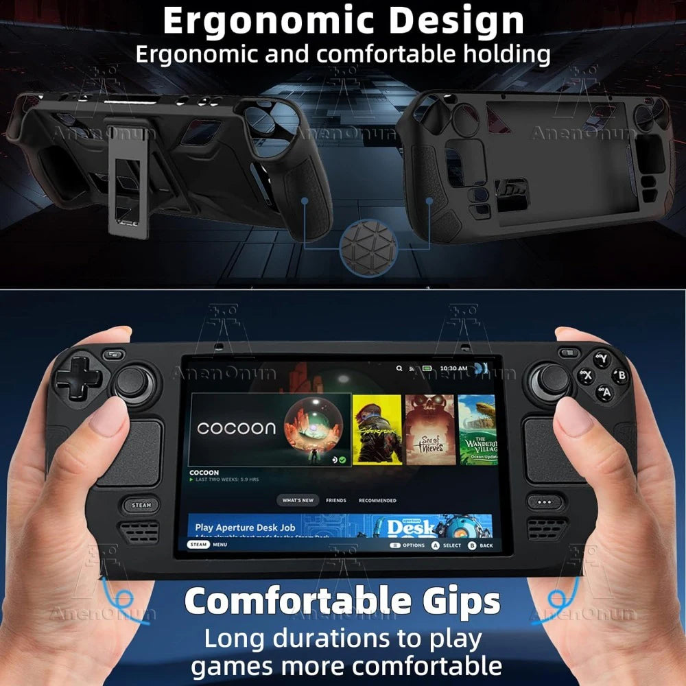 Steam Deck/Steam Deck OLED Full Fit Protective Case w/Foldin