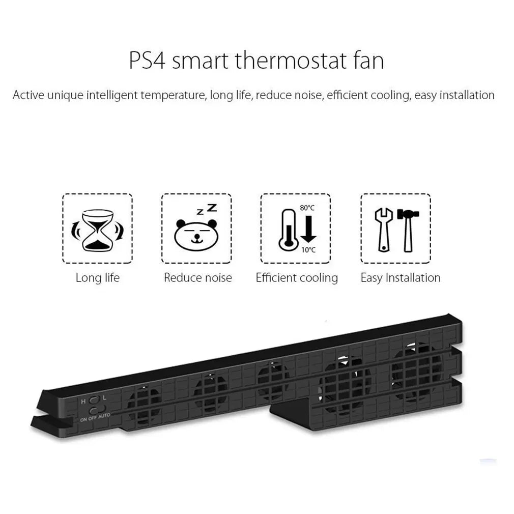 Base Fan Stand For Sony PS4 Pro Slim Game Console Play Stati