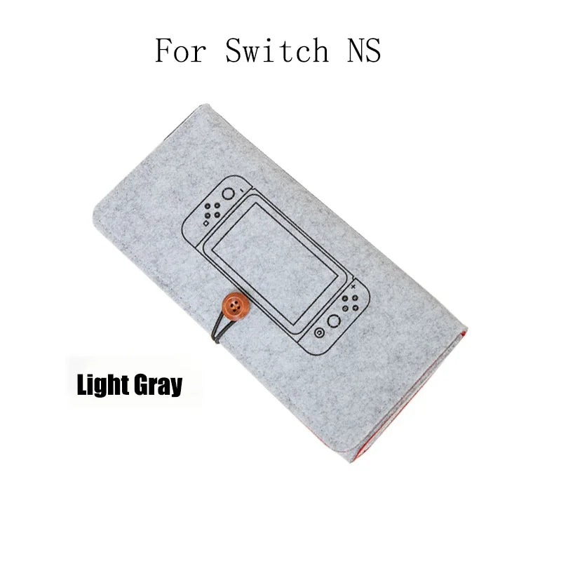 Ultra Slim Felt Pouch Carrying Case for Switch / Switch 2 Storage Bag Protective Cover Game Card Charging Bag for Switch 2