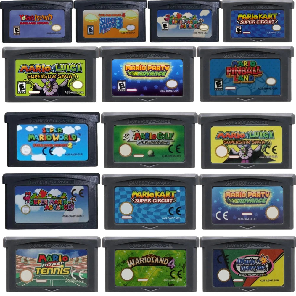 Series GBA Game Cartridge Super Advance Kart Party Luigi War