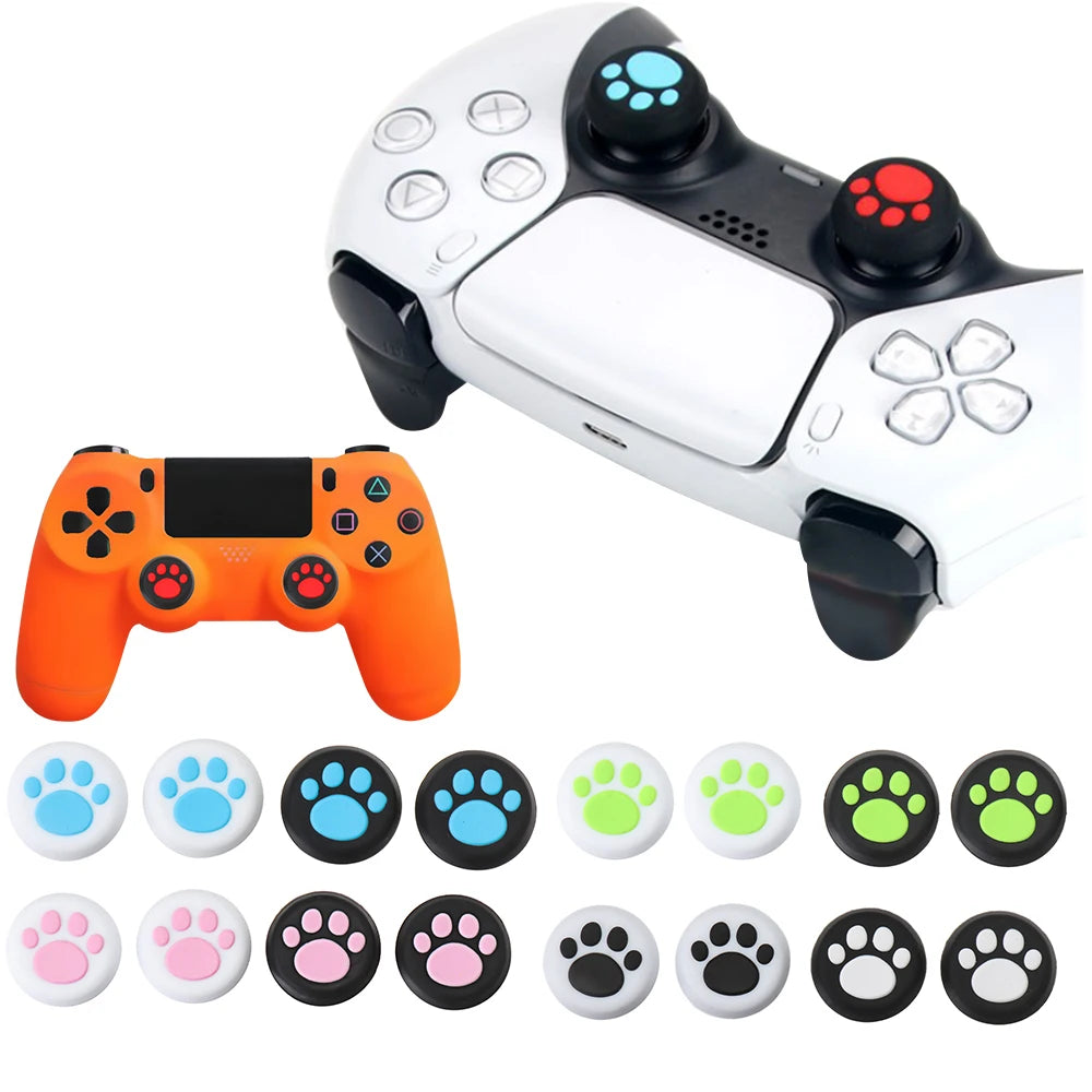 4 pcs Silicone Analog Thumb Sticks Grips for Sony PlayStatio