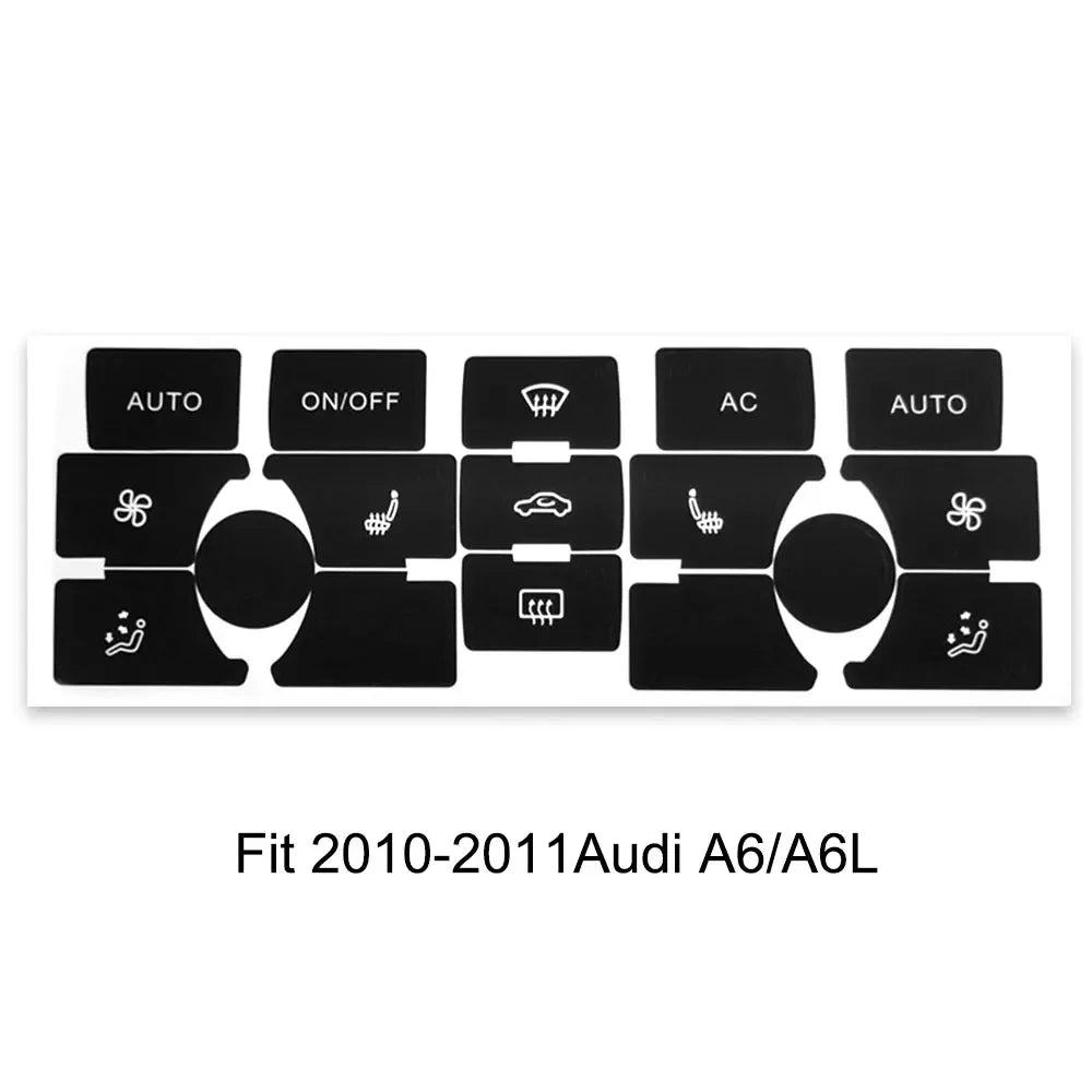 For Audi A6 C6 Button Sticker Interior Replacement Parts Button Repair Trim For Audi A6 4F 2004-2011 Climate Control Panel Cover
