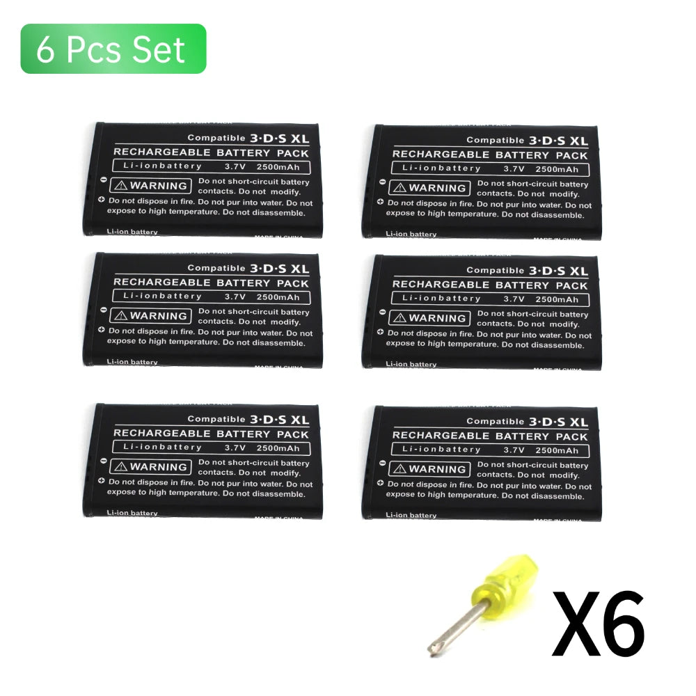 PUJIMAX 2500mAh Battery 3.7V for Nintendo NEW 3DSXL 3DSLL Game Console Rechargeable Lithium-ion Battery Replacement Batteries