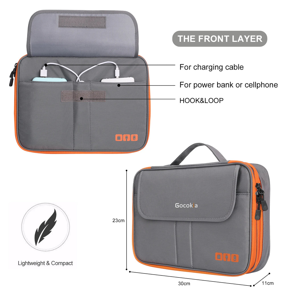 Double Layers Large Capacity Travel Electronic Accessories O